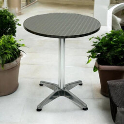 Garden Bistro Set   2 Aluminium Chairs  1 Round Aluminium Table - thumbnail 4