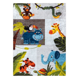 RugsX Junior 51858.802 Washing Carpet Animals, Africa For Children Anti-Slip - Grey 140X190 Cm - thumbnail 2