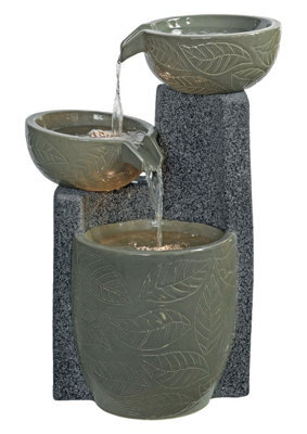Outdoor Living UK Bearsden Ceramic Fountain Modern Water Feature Without Cover