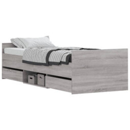 Berkfield Bed Frame With Headboard And Footboard Grey Sonoma 75X190 Cm - thumbnail 3