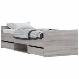 Berkfield Bed Frame With Headboard And Footboard Grey Sonoma 75X190 Cm - thumbnail 2