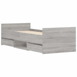 Berkfield Bed Frame With Headboard And Footboard Grey Sonoma 75X190 Cm - thumbnail 8