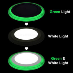 Long Life Lamps Company 12W Recessed Ceiling Led Round Ring Panel Green - thumbnail 7