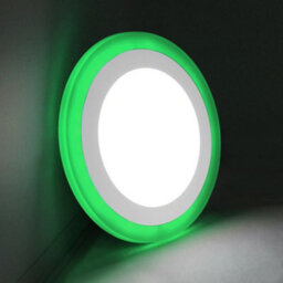 Long Life Lamps Company 12W Recessed Ceiling Led Round Ring Panel Green - thumbnail 9
