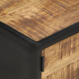 Berkfield Industrial Coffee Table 105X50X35 Cm Rough Mango Wood - thumbnail 6