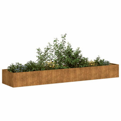 Berkfield Planter Rusty 360X80X40 Cm Weathering Steel - image 1