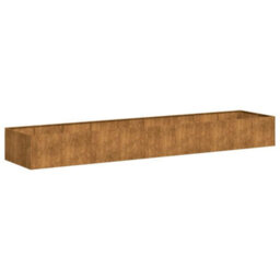 Berkfield Planter Rusty 360X80X40 Cm Weathering Steel - thumbnail 2