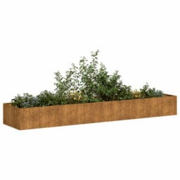 Berkfield Planter Rusty 360X80X40 Cm Weathering Steel - thumbnail 1