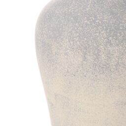 Medium Blue & Natural Matt Ceramic Speckled Vase, (H)27Cm (D)26Cm - thumbnail 2