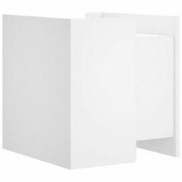 Berkfield Bedside Cabinet White 45X50X50 Cm Engineered Wood - thumbnail 6