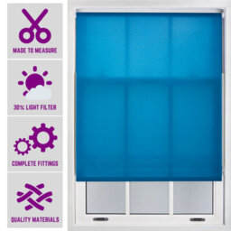 Furnished Made To Measure Day Light Roller Blinds - Teal Roller Blind For Windows And Doors (W)120Cm (L)165Cm
