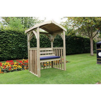 Churnet Valley Garden Furniture Ltd Anastasia 2 Seat Garden Arbour - L90 X W135 X H190 Cm - Minimal Assembly Required - Set Of Waterproof Cushions Included - image 1