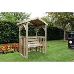 Churnet Valley Garden Furniture Ltd Anastasia 2 Seat Garden Arbour - L90 X W135 X H190 Cm - Minimal Assembly Required - Set Of Waterproof Cushions Included - thumbnail 2