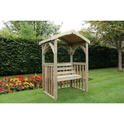 Churnet Valley Garden Furniture Ltd Anastasia 2 Seat Garden Arbour - L90 X W135 X H190 Cm - Minimal Assembly Required - Set Of Waterproof Cushions Included - thumbnail 3