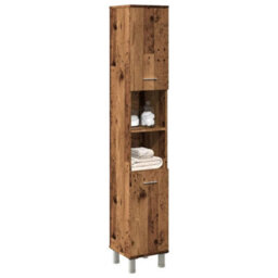 Berkfield Durable Bathroom Cabinet Old Wood 30X30X179 Cm Engineered Wood - thumbnail 2