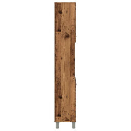 Berkfield Durable Bathroom Cabinet Old Wood 30X30X179 Cm Engineered Wood - thumbnail 5