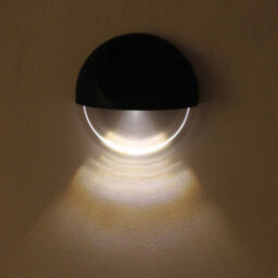 4 X Black Solar Powered Led Ivy Wall Or Fence Lights - 3 Lumen Weather Resistant Outdoor Garden Lighting - Each H8.5 X W9 X D3.5Cm - thumbnail 2