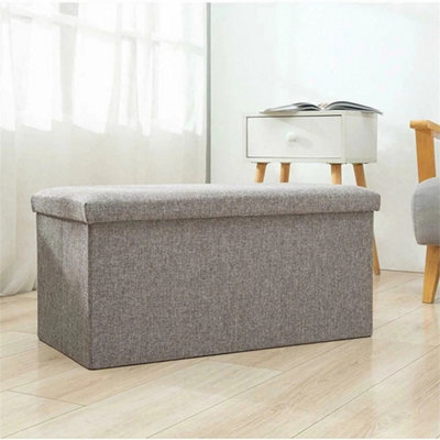 Storage Seat Stool Trunk Toy Bedding Or Blanket Box Folding Bench - image 1
