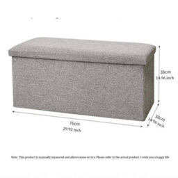 Storage Seat Stool Trunk Toy Bedding Or Blanket Box Folding Bench - thumbnail 2
