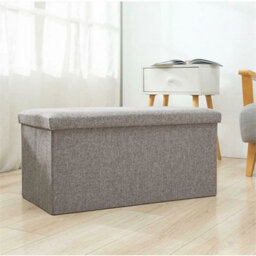 Storage Seat Stool Trunk Toy Bedding Or Blanket Box Folding Bench - thumbnail 5