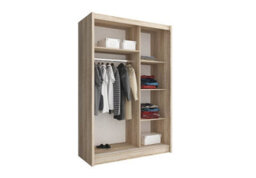 Arte Elegant Wiki Sliding Door Wardrobe H2000mm W1300mm D600mm In Grey - Transform Your Bedroom With Stylish Storage - thumbnail 2