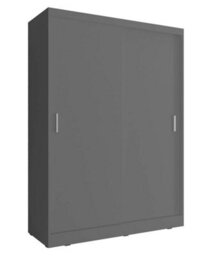 Arte Elegant Wiki Sliding Door Wardrobe H2000mm W1300mm D600mm In Grey - Transform Your Bedroom With Stylish Storage - thumbnail 1