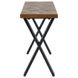 Pacific Lifestyle Recycled Mango Wood Console Table With Brass Metal Inlay And Cross Legs 108Cm, Lakota - thumbnail 5