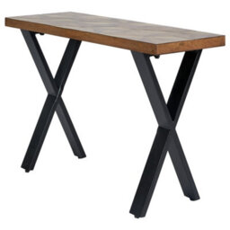Pacific Lifestyle Recycled Mango Wood Console Table With Brass Metal Inlay And Cross Legs 108Cm, Lakota - thumbnail 4