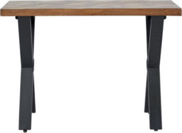 Pacific Lifestyle Recycled Mango Wood Console Table With Brass Metal Inlay And Cross Legs 108Cm, Lakota - thumbnail 2