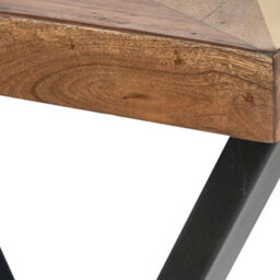 Pacific Lifestyle Recycled Mango Wood Console Table With Brass Metal Inlay And Cross Legs 108Cm, Lakota - thumbnail 9