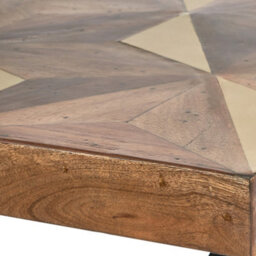 Pacific Lifestyle Recycled Mango Wood Console Table With Brass Metal Inlay And Cross Legs 108Cm, Lakota - thumbnail 8