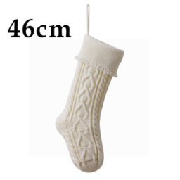 Amorly 4Pcs White Knitted Christmas Stockings With Ruffled Cuff, Hanging Decor Stockings For Fireplace Mantel Holiday Home Party Decor - thumbnail 5