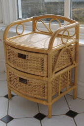 Garden Market Place Cane And Rattan Set Of 2 Drawers- Ideal To Go With Conservatory Furniture - thumbnail 2