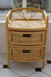 Garden Market Place Cane And Rattan Set Of 2 Drawers- Ideal To Go With Conservatory Furniture - thumbnail 1