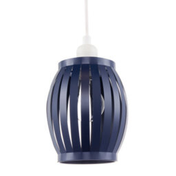 Happy Homewares Unique Grill Style Pendant Lighting Shade In Dark Navy Midnight Blue - thumbnail 1