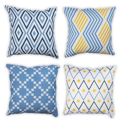 Penguin Home 100% Cotton Tessellated Double Sided Square Cushion Covers - (Set Of 4) - image 1