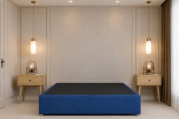 "Nexus Amalfi Plush Divan, Blue, 26"" Headboard, No Drawers, Open Coil Mattress, Single" - thumbnail 4