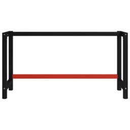 Vidaxl Work Bench Frame Metal 150X57X79 Cm Black And Red - thumbnail 2
