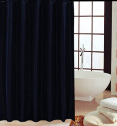 Kav Polyester Fabric Shower Mould And Mildew Resistant Curtain 180X180 Cm Tiles Patterned (Black)