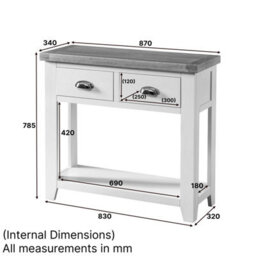 The Furniture Market Cheshire Oak 2 Drawer Console Table - thumbnail 6