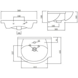 Affine Black Toilet & Basin Vanity Unit Combination 1050mm - thumbnail 8