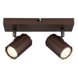 Luminosa Lighting Luminosa James Twin Ceiling Spotlight Bronze Colored Matt 2X Gu10 - thumbnail 3