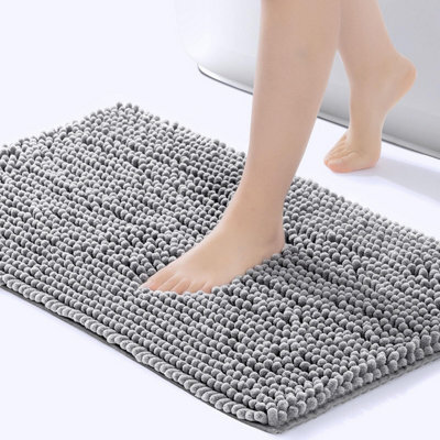 Bath Mat Anti Slip Soft Washable Rugs Water Absorbent Shower Mat Bathroom Mats Camel Light Grey 50Cm X 80Cm - image 1
