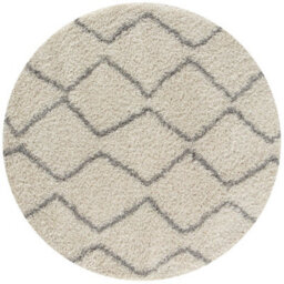 The Rugs Moroccan Shaggy Rugs And Runners Soft Fluffy Wavy Trellis Design High Pile Ivory And Grey Living Room Kitchen Hallway 800 - thumbnail 8