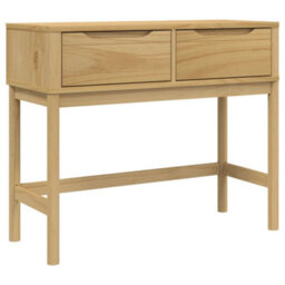 Berkfield Console Table Floro Wax Brown 89.5X36.5X73 Cm Solid Wood Pine - thumbnail 2