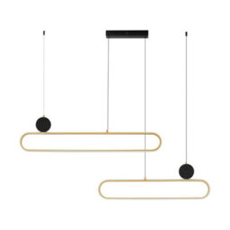 Luminosa Lighting Luminosa Liaise Integrated Led Pendant Ceiling Light Sandy Black, Gold Triac Dimmable Led 49W 2060Lm 3200K - thumbnail 1
