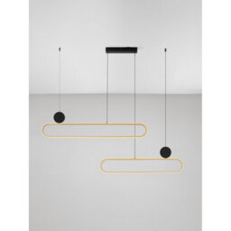 Luminosa Lighting Luminosa Liaise Integrated Led Pendant Ceiling Light Sandy Black, Gold Triac Dimmable Led 49W 2060Lm 3200K - thumbnail 4