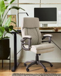 Beliani Executive Chair Gallant Faux Leather Beige - thumbnail 2