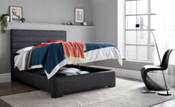 Europa Kaydian Appleby Ottoman Storage Bed: Slate Grey Fabric Contemporary Design With Spacious Storage - thumbnail 2