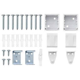 Berkfield Window Blind With Curtains Manual White Aluminium - thumbnail 9